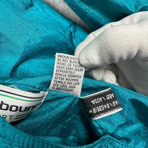 VTG Westbound Windbreaker Jacket Womens M Blue Geometric Fleece Lined Split Hood - Picture 13 of 14