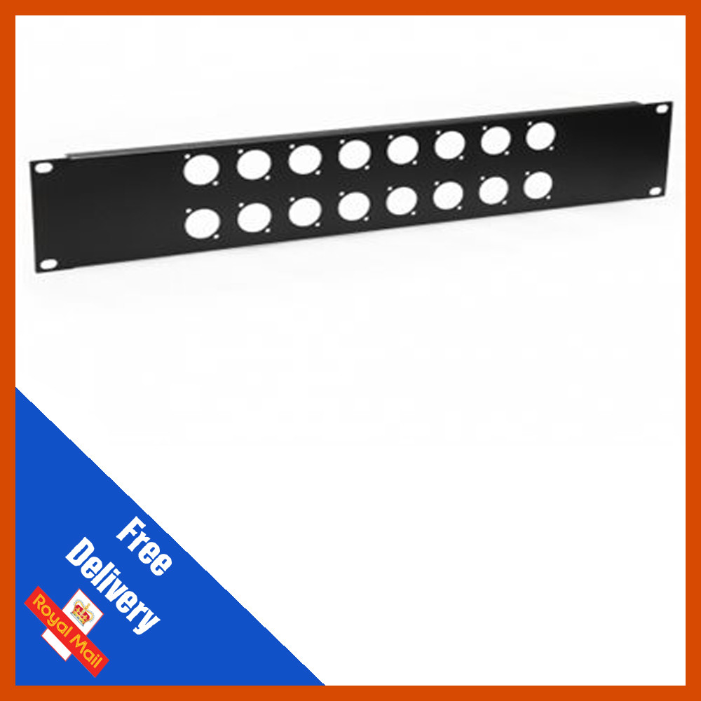 Penn Elcom 2U Rack Panel Punched For 16x XLR or Speakon | eBay