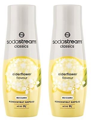 PACK OF 2 Sodastream ELDERFLOWER ZERO Syrup - Bottle 2 x 440 ml / 30 fl oz