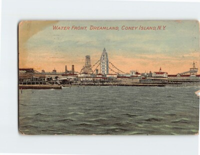 #ad Postcard Water Front Dreamland Coney Island New York USA $3.46