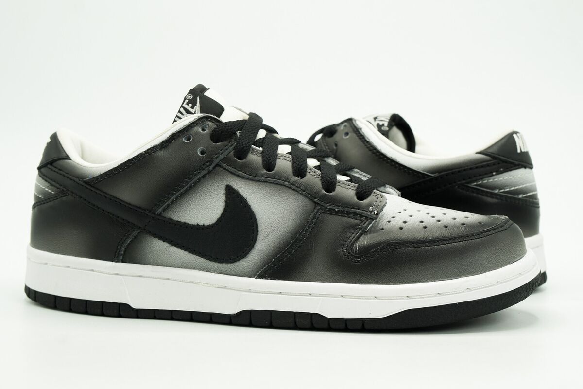NIKE DUNK LOW USED SIZE 8 HAZE BLACK WHITE MEDIUM GREY NIKE DUNK LOW USED SIZE 8 HAZE BLACK WHITE MEDIUM GREY