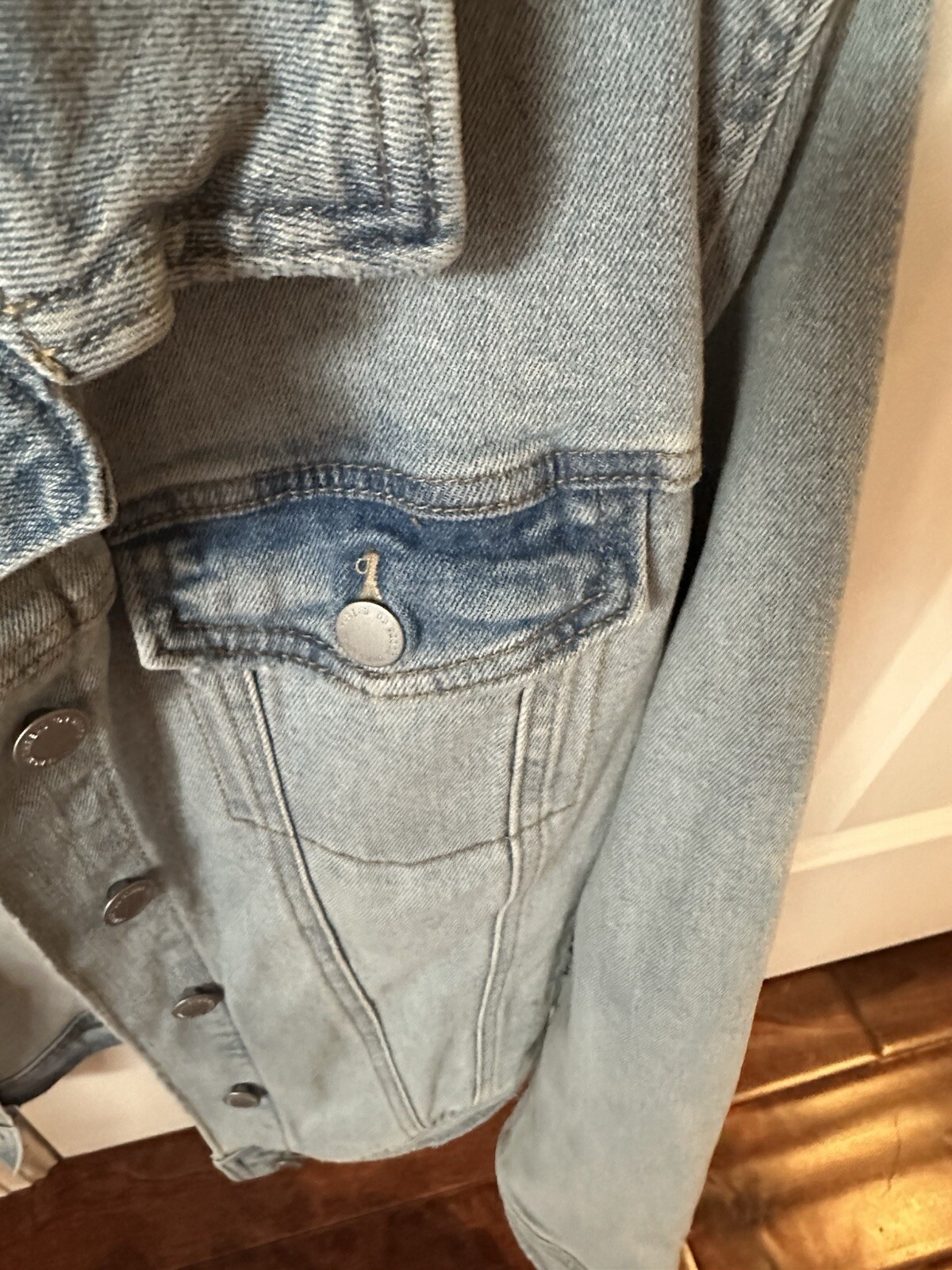 Universal Thread Denim Jacket M Hand painted On B… - image 6