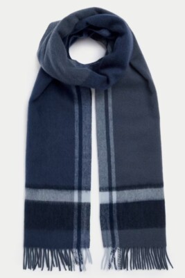 Woven Scarf Mens Scarves M&s M&S Autograph Blue Men's Scarf