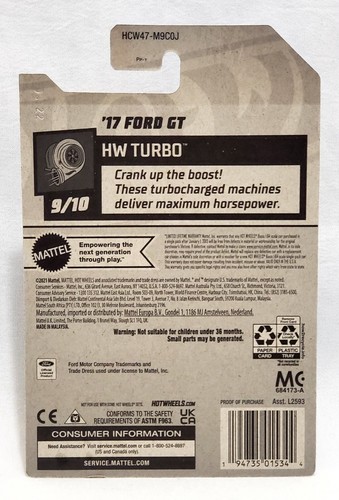 2022 HOT WHEELS - '17 FORD GT 157/250 - HW TURBO 9/10 - 1:64 - Picture 2 of 2