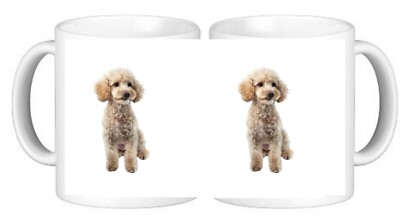 Miniatur Pudel Hund Haustier Familie Keramik Kaffeebecher kommt in einer zerschlagsfesten Box