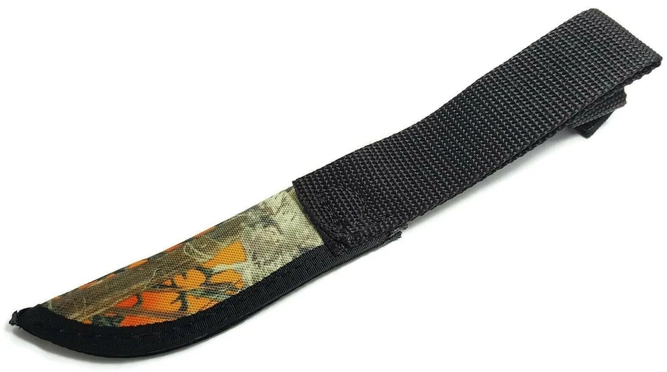 Case XX Orange Camo Fixed Blade Knife Belt Sheath Heavy Duty Nylon 6" Blades  - Image 2 of 4