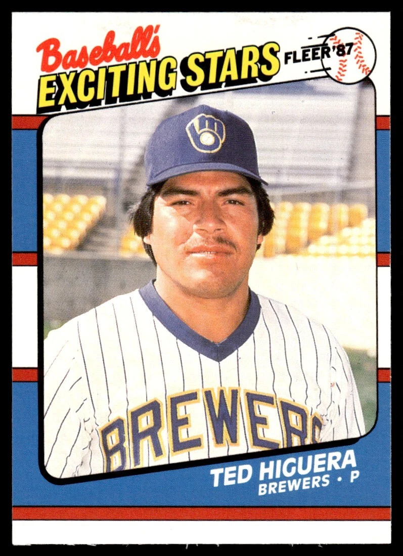1987 Fleer Exciting Stars Ted Higuera Milwaukee Brewers #27