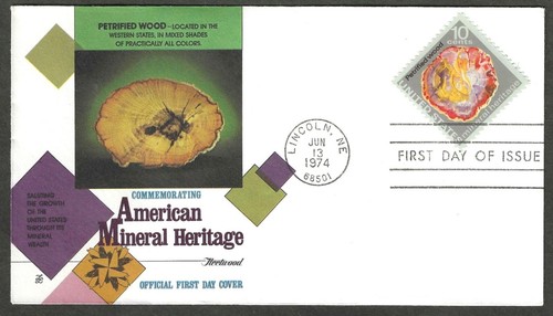 Juego de 5 FDC 1538-41 Fleetwood - American Mineral Heritage - Imagen 5 de 6