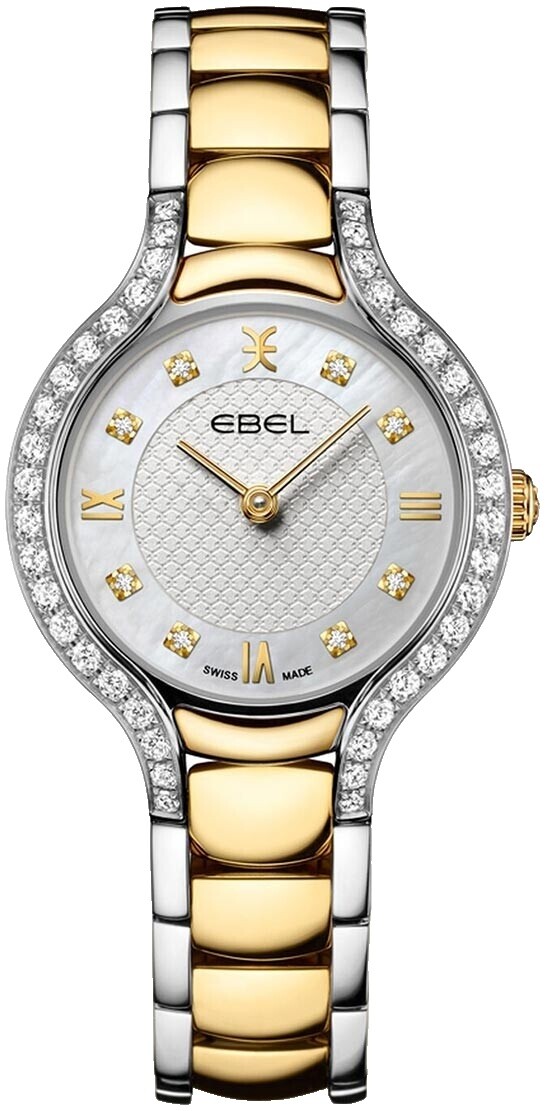 Elegant Ebel Gold and Silver Watch with Gold Bezel with real diamond accents. Estate Diamond Watch Vintage 18K Solid Yellow Gold Natural  main image 2