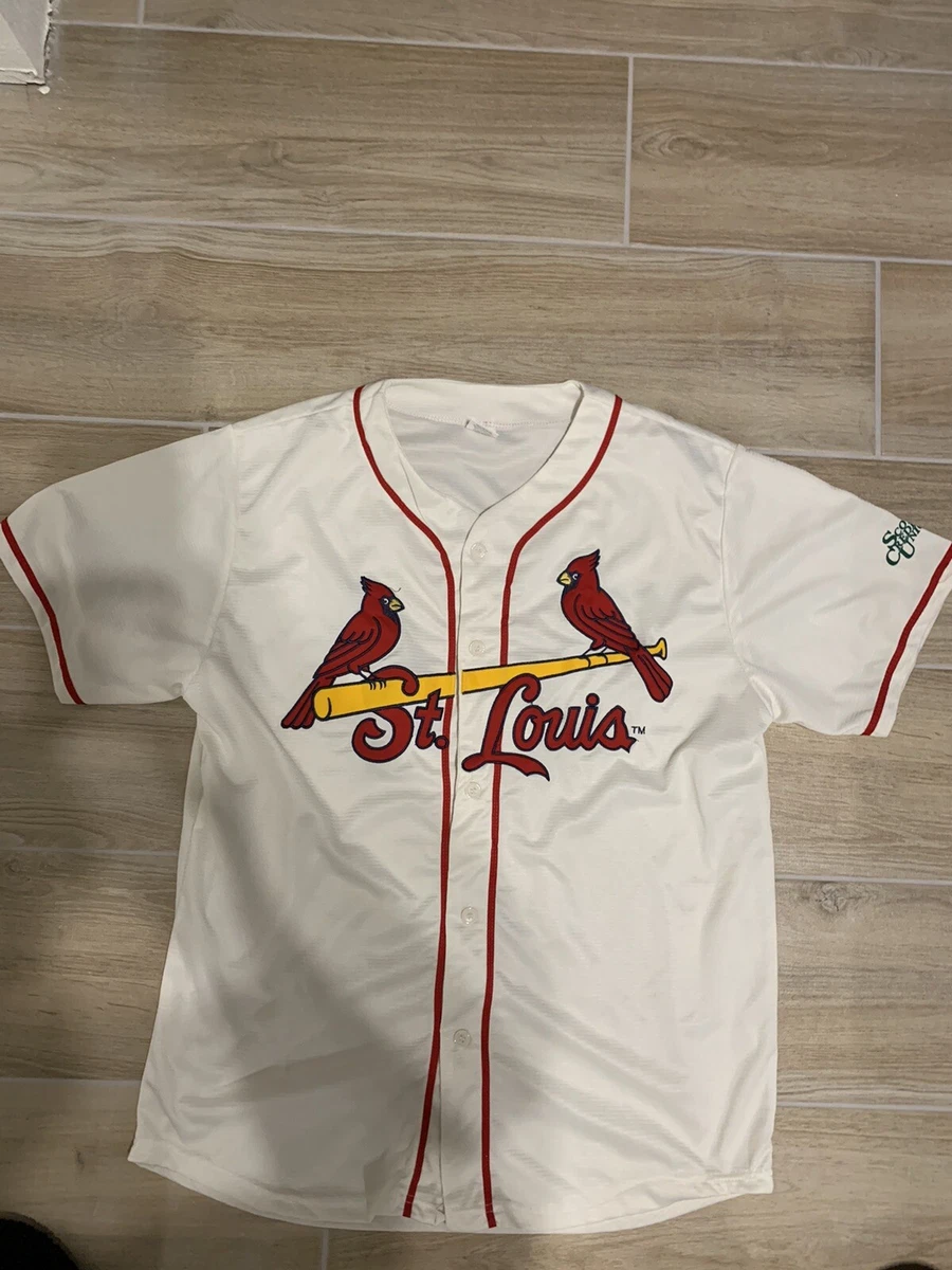 St Louis Cardinals Baseball Jersey SGA Men's Size XL Cream Scott Credit  Union