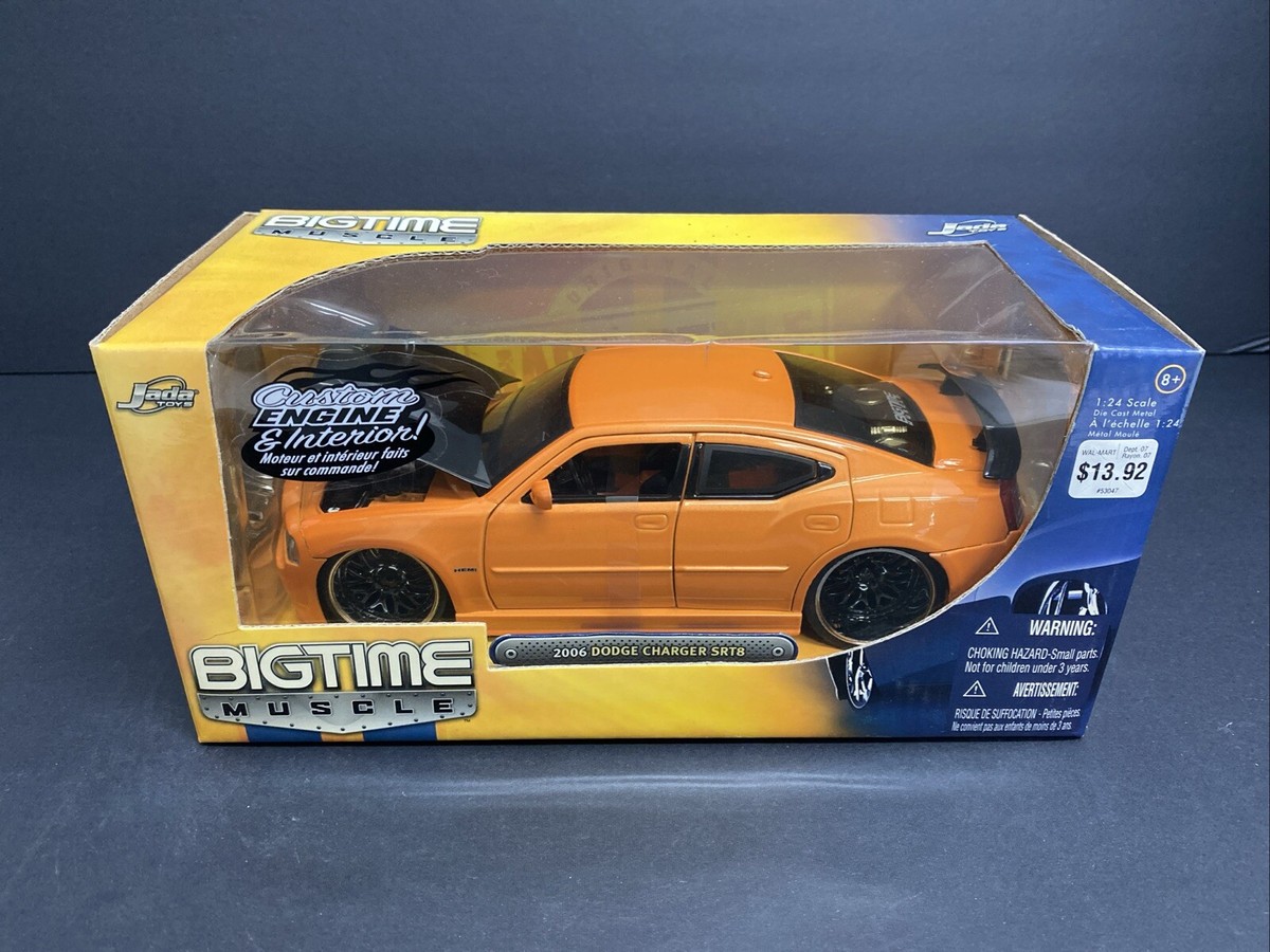 JADA BIGTIME MUSCLE BTM 2006 DODGE CHARGER SRT8 SILVER 1:24