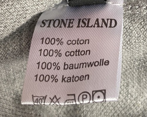 STONE ISLAND Medium Grey Polo Shirt Long Sleeved 100% Cotton Men's - 第 11/11 張圖片
