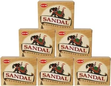 HEM Hand Rolled Fine Quality Sandal Incense Cones For Purification Relaxation