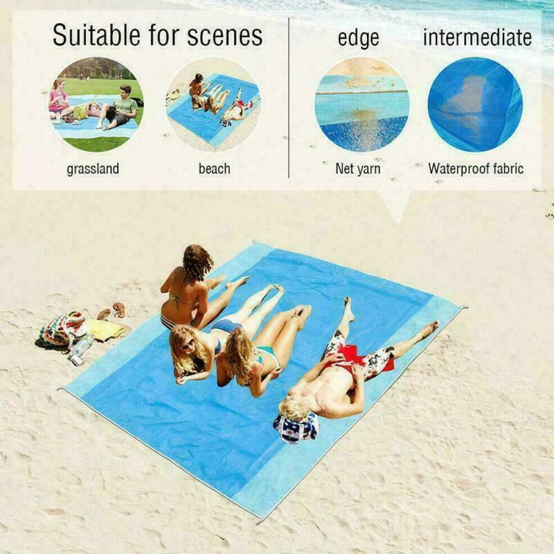 WEFHEF Stranddecke 200x200cm - Sandfrei & Wasserabweisend