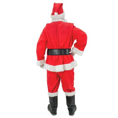 MUOIVG Costume De Père Noël Adulte 7pcs - Déguisement Rouge Pour Saint