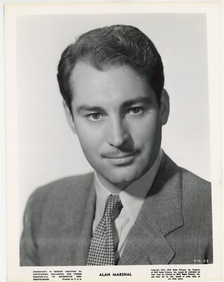Alan Marshal 1941 Original Portrait Photo RKO Pictures Handsome Man J10043