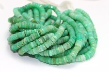 Natural Chrysoprase Heishi Rondelle Beads 6-7mm Faceted Gemstone 8"
