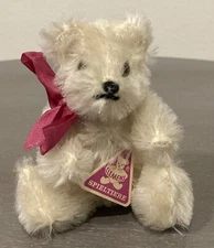 W/ TAG! Vintage Clemens Spieltiere Miniature Dollhouse Jointed Teddy Bear 4.25”