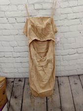 Wild Fable Khaki Spagetti Strap Dress With Ruched Sizes Size XXL