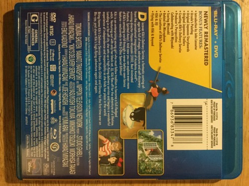 VERY GOOD - Disney Studio Ghibli Blu-Ray DVD 4 Movie Lot Kiki, Howl's, Nausicaa - Picture 8 of 11