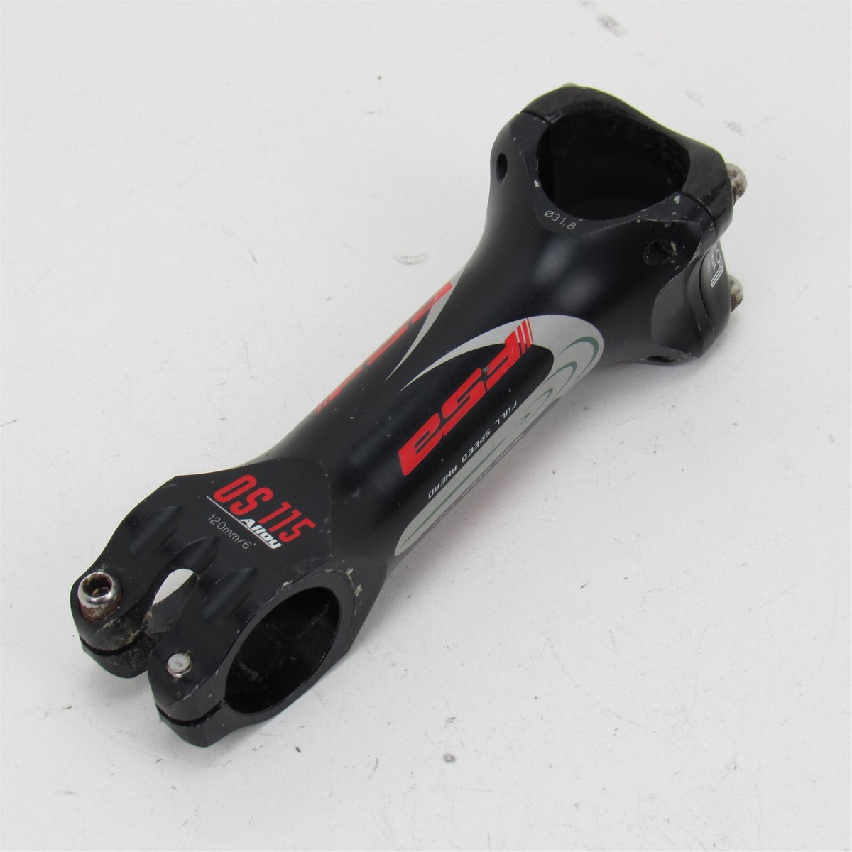 FSA OS 115 Alloy Carbon Face Road Bike Stem 120mm 6 Deg 31.8