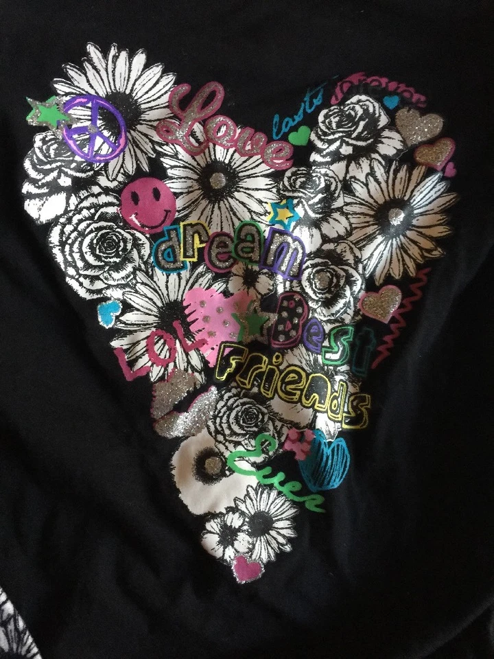 CHAQUETA Y CAMISA AUTOESTIMA JUNIORS NIÑAS LOVE HEART Combo de uso con leggings talla 8 ❤ Foto 4 de 4