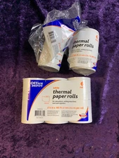 Office Depot Brand Thermal Paper Rolls, 2-1/4" x 165', White, new and opened