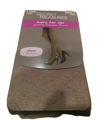 Secret Treasures 1 Pair size 1 MOCHA Womens Tights Shaping Sheer Mocha 20 Denier