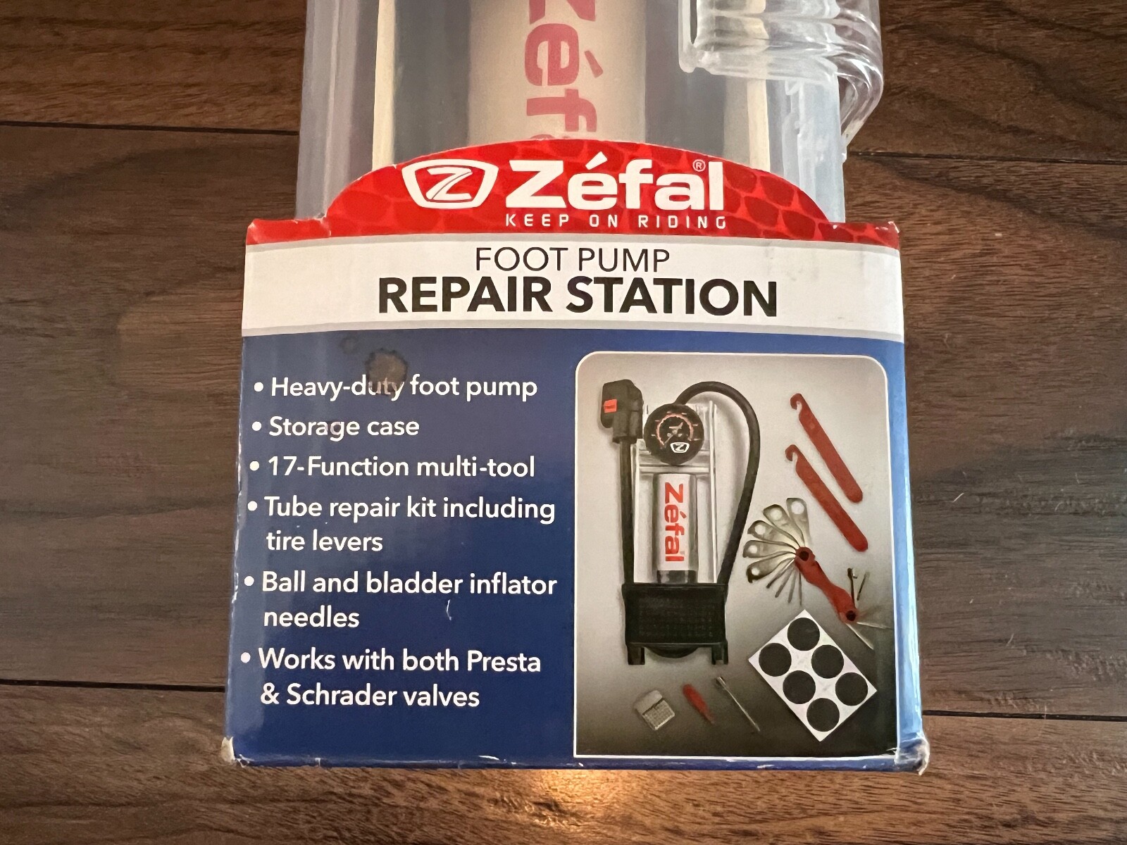 ZEFAL Bike Repair Station Foot Pump Multi Tools Tube Repair Patches