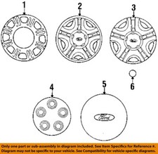 Ford Oem 98-03 Sabletauruswindstar Wheels Covers Trim-wheel Cover Xf2z1130ac