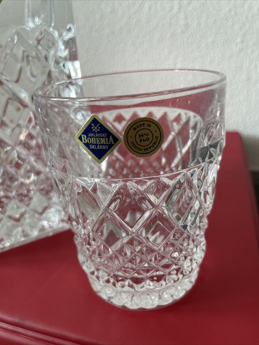 Jihlavske Sklarny Bohemia Hand Cut Lead Crystal Decanter Jihlavske Sklarny Bohemia Hand Cut Lead Crystal Decanter