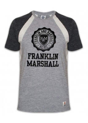 Franklin & Marshall Herren T-Shirt Grau Stempel