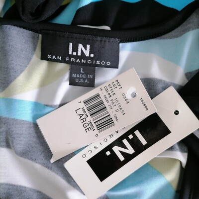I.N. San Francisco Multicolor Cap Sleeve V-Neck Floral Fit & Flare