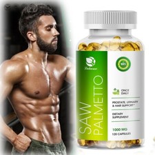 120 Capsules Saw Palmetto 1000mg Premium Prostate Health Support for Men