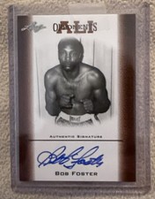 LEAF ALI 2011 BOB FOSTER Signed &amp; Autographed Ali OPPONENTS ON CARD  #OAU-3