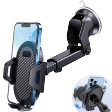 Universal Car Phone Holder Long Arm Suction Cup Windshield Dashboard Mount S...