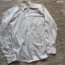 Vintage 70s Yves Saint Laurent Striped Button Up Dress Shirt Men  s 15 1/2 34-35