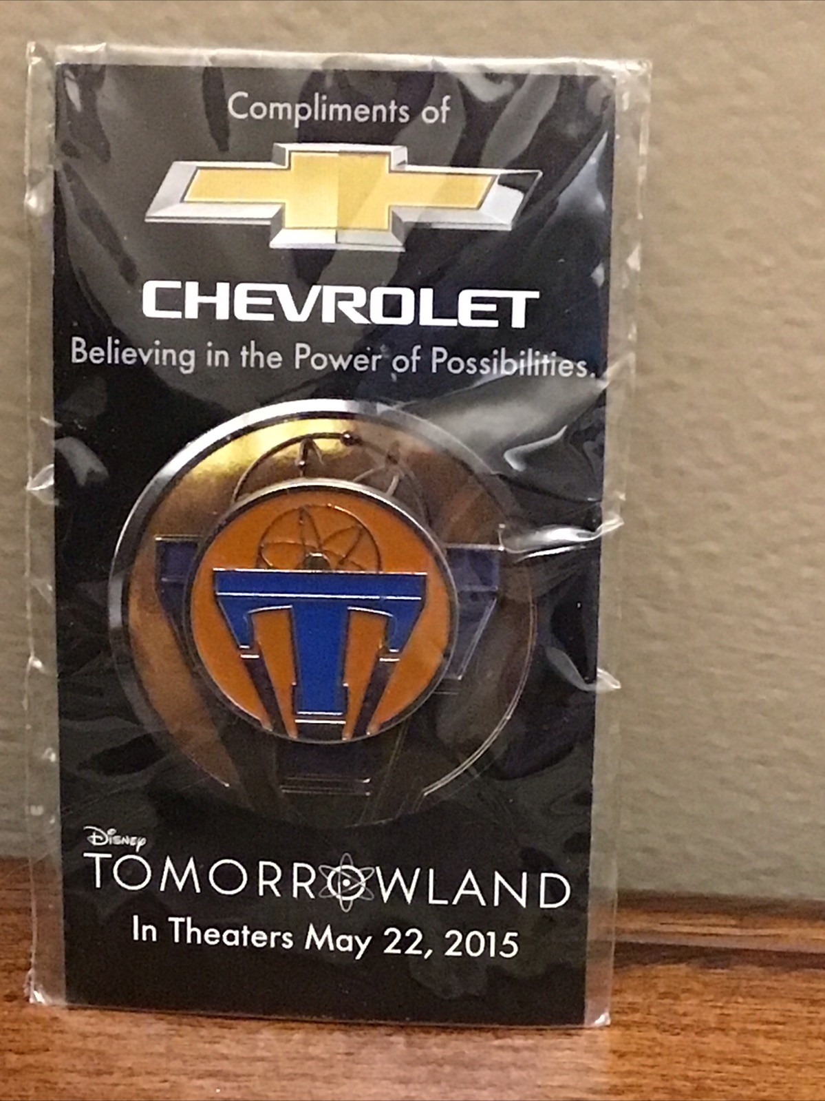 NEW Disney Pin Tomorrowland Movie Logo 2015 - Official Promo Chevrolet