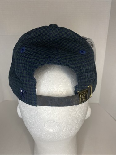 NWT Vintage DITCH WITCH Of Kansas Checkered Adjustable Hat & Leather Strap - Picture 6 of 8