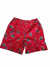 Vintage TAIL Women’s Golf Shorts Size 18 Made in USA Novelty Golf Print Red