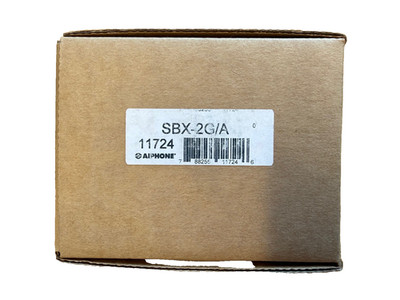 Aiphone SBX-2G/A Surface Mount Box for 2-Gang Sub Stations, Stainless Steel
