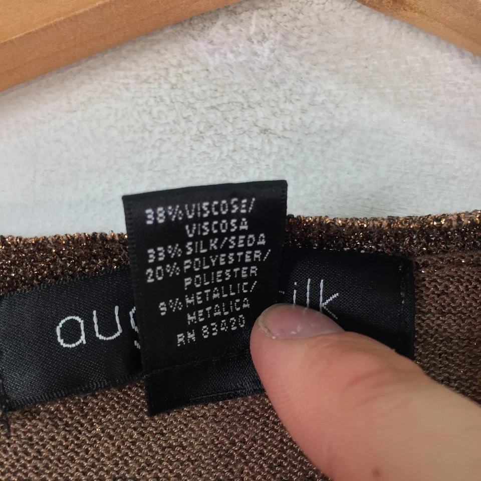 August seda mujer punto top talla XL metalizado multicolor manga 3/4 121744 Foto 4 de 4