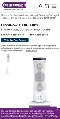 Frontrow Juno Connect CLASSROOM Speaker Wireless ITR-02/TOUCH SCREEN (Read)