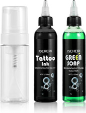 Professional Black Tattoo Ink  Ultra Concentrated Green Soap Tattoo, 4 oz with