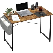 Simple Deluxe PC Table with Storage Bag, 47 Inch for Home Work Study and Writing