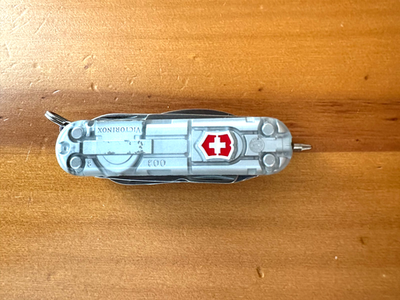 Victorinox Swiss Army Knife Midnight MiniChamp Silver Tech 58mm w