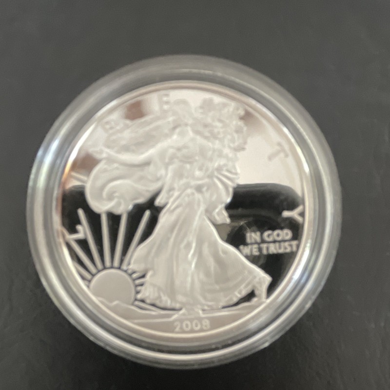 United States Mint 2008 American Eagle 1 oz .999 Silver Proof Coin w/ Box COA