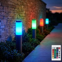 AußEnlampe Sockelleuchte Stehlampe Wegeleuchte Dimmbar Fernbedienung Led Rgb