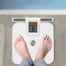8 Electrode Smart Body Fat Scale - Full Body Composition Analyzer with App
