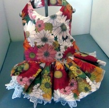 New handmade dog dress small harness pet puppy outfit